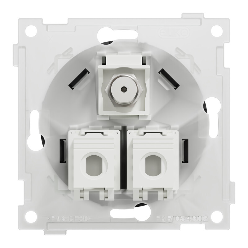 schneider electric Elko one modularuttak 2x8 kat 6 utp og 1x f/iec, so