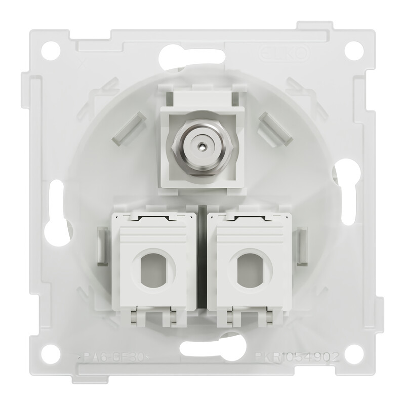 schneider electric Tele outlet elko one mod. outlet 2xutp c6 1x f/f