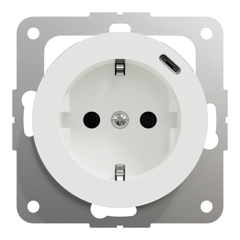 schneider electric Elko one enkel stikk med usb c pd lader rh