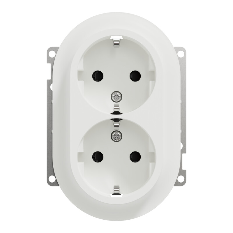 schneider electric Socket-outlet elko one dso schuko c-plate screwless