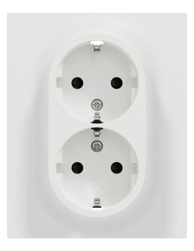 schneider electric Elko one rehabstikk med jord hurtigklemme renhvit