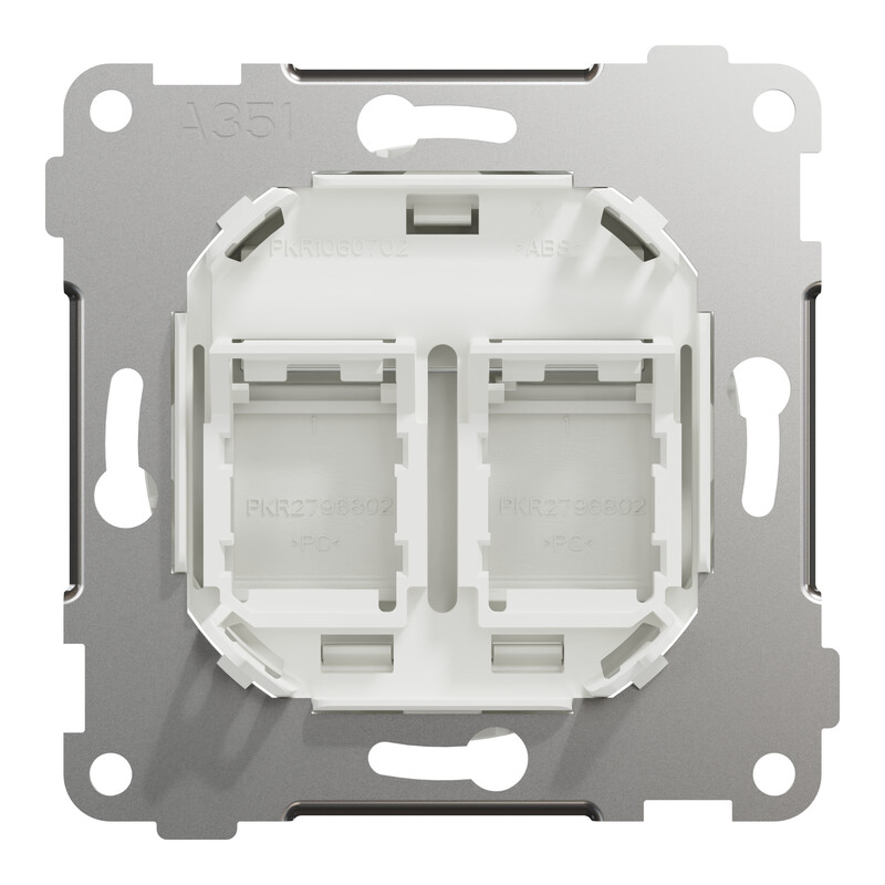 schneider electric Elko one sentralplate rett, universal 2x keystone rh