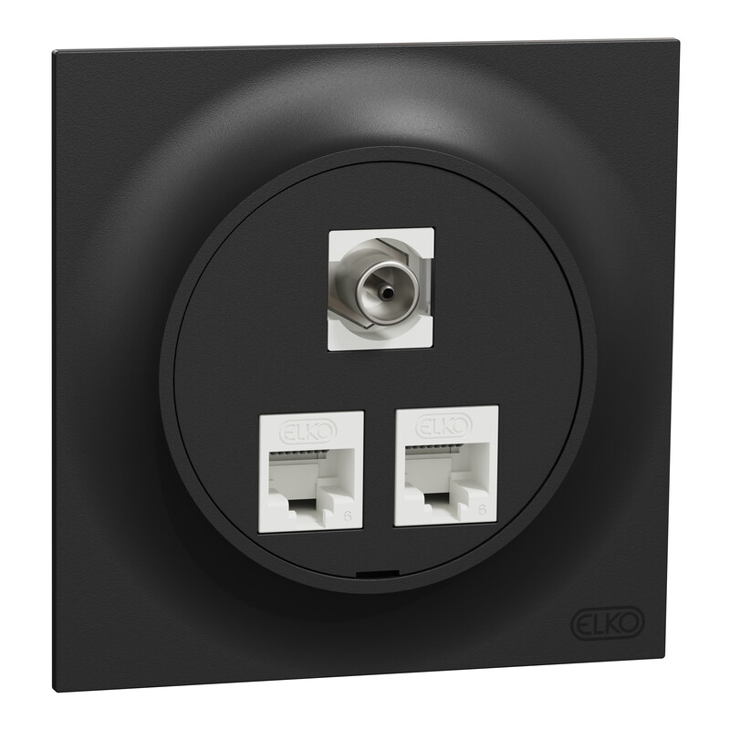 schneider electric Elko one modularuttak 2x8 kat 6 utp og 1x f/iec, so
