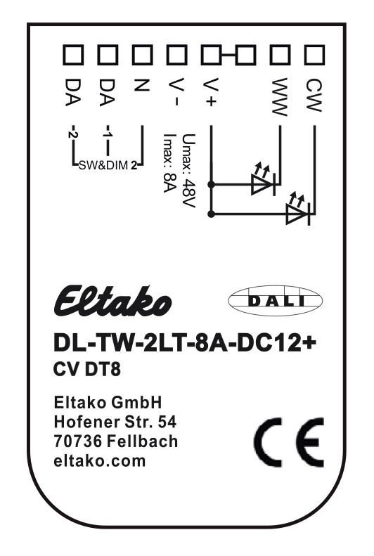 eltako Valonsäädin eltako dali-2 led.tw.8a.uppo
