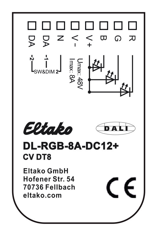 eltako Dali led rgb dimmer dl-rgb-8a-dc12+