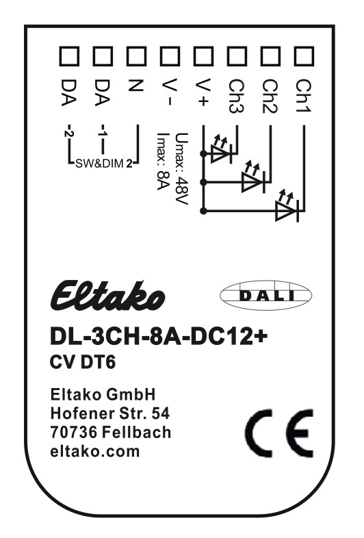 eltako Valonsäädin eltako dali-2 led.3-kanav.8a.dt6.uppo