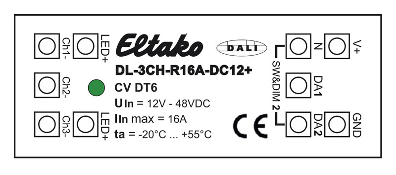 eltako Valonsäädin eltako dali led.3-kanav.16a.dt6.din