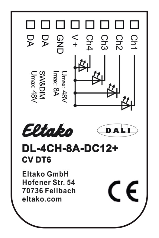 eltako Valonsäädin eltako dali-2 led.4-kanav.8a.dt6.uppo