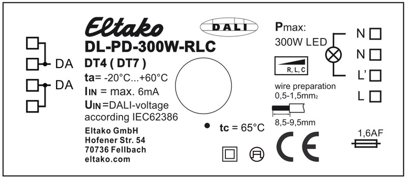 eltako Dali fasdimmer dl-pd-300w-rlc