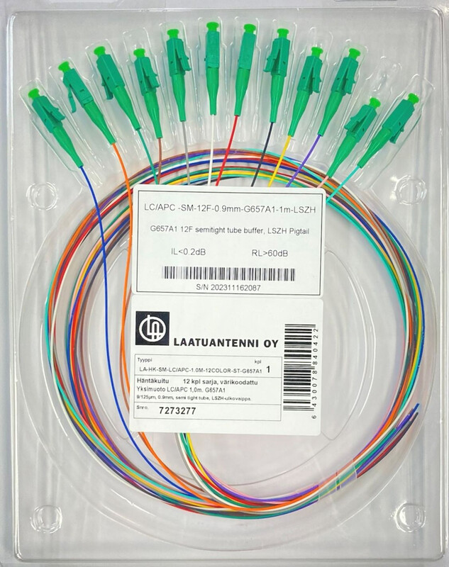 HÄNTÄKUITU-LAATUANTENNI LC APC SM 12KPL 1.0M COLOR
