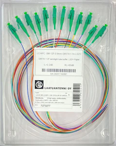 laatuantenni Pig tail (fiber) lc apc sm 12pcs 1.0m color