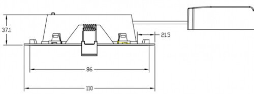 m-light Downlight dense 6w 2700-4000k ip54 opal