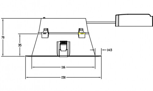 m-light Downlight dense 9w deep-mounted 2700-400