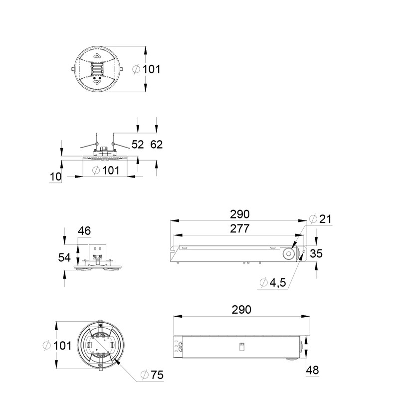 teknoware Turvavalaisin linespot y5051wk 230v ip20 yp