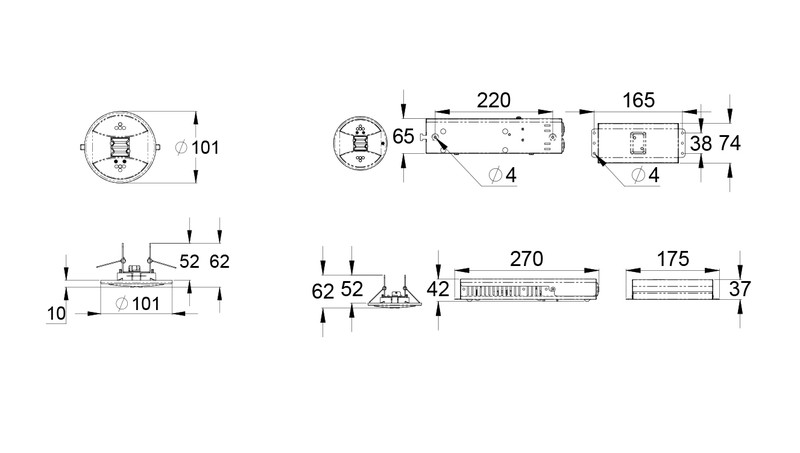 teknoware Turvavalaisin linespot y5092wa 230vac ip20 1h yp