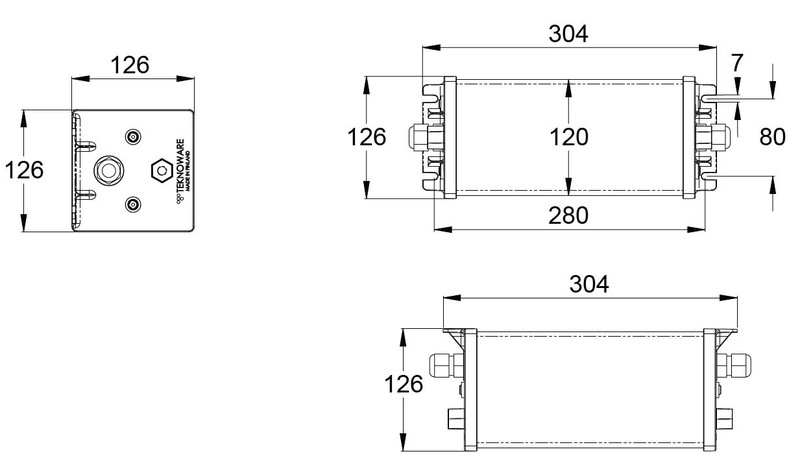 teknoware Emergency luminaire robust 95 twt9551wk 230v ip67