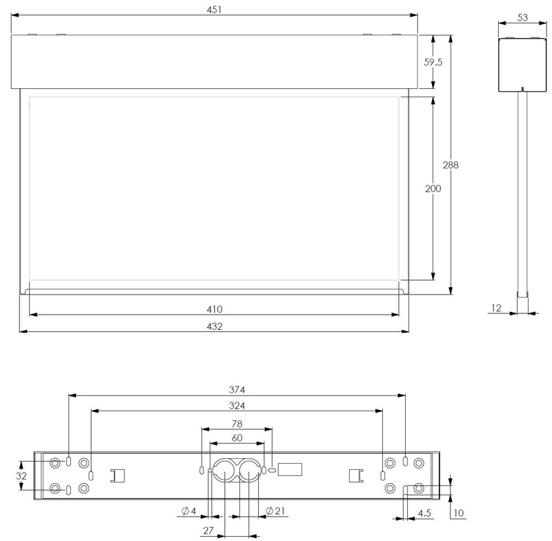 teknoware Opastevalaisin steel twse492wm 230vac ip20
