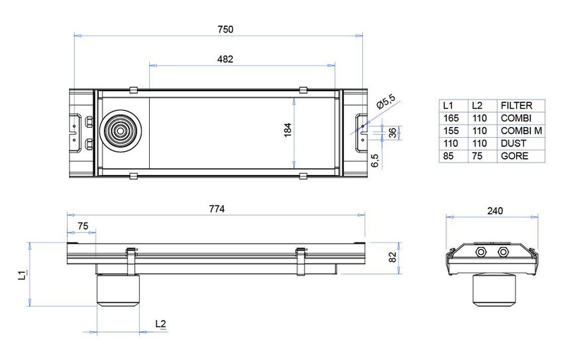 i-valo Kapslad industriarmatur davi dn21-x101-db ip65 led-78w