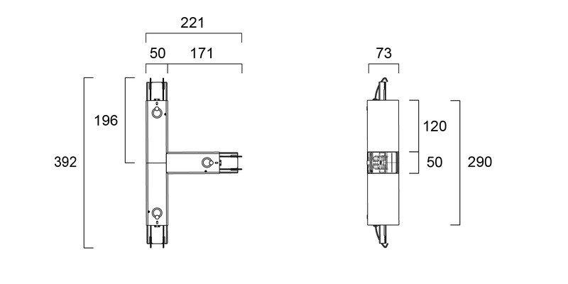 sylvania Electrical accessory otao l. t-corner 3/4k op wh