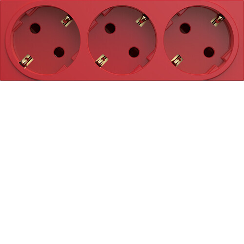 hager Trunking outlet gallery wxf473 3s/16a/250v 6m qc red