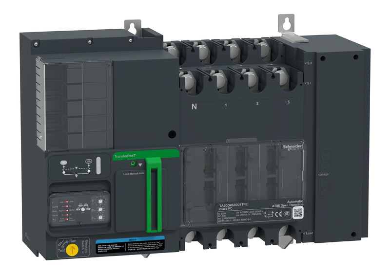 schneider electric Brytare för lägesbyte ta80 800a 4p vred+led hmi