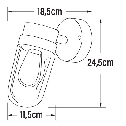 konstsmide Wall luminaire vega 429-900 ip54 e27 co