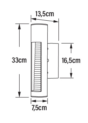 konstsmide Seinävalaisin ulko udine 7536-250 ip44 2x6w va