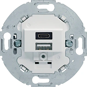 hager Pistorasia 1930 usb a c 3a 230v ur valkoinen