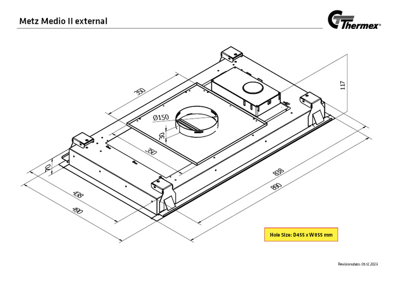 thermex Kitchen hood thermex metz medio ii for ext. motor