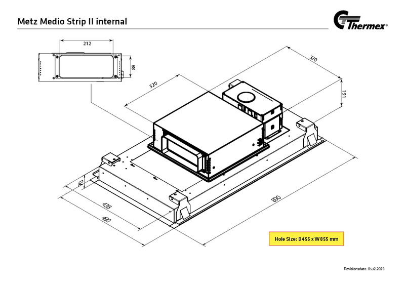 thermex Köksfläktar thermex metz medio led strip ii vit