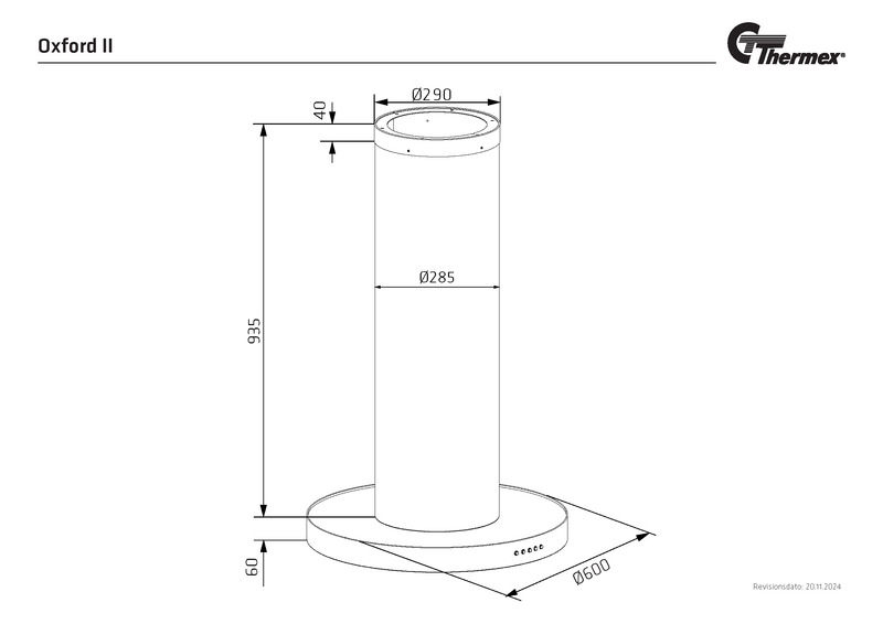 thermex Köksfläktar thermex oxford ii med motor 60cm rst