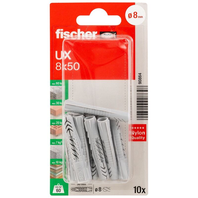 fischer Yleistulppa fischer ux 8x50 k nv 10kpl