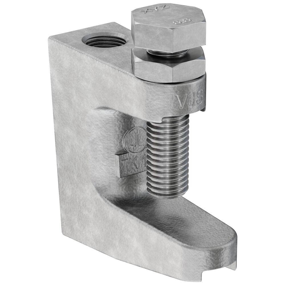 BEAM CLAMP TKL HDG FISCHER M10 FOR 0-20mm BEAM