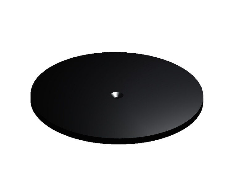 FLOOR FOOT PRO45 368/12 RAL9005 BLACK