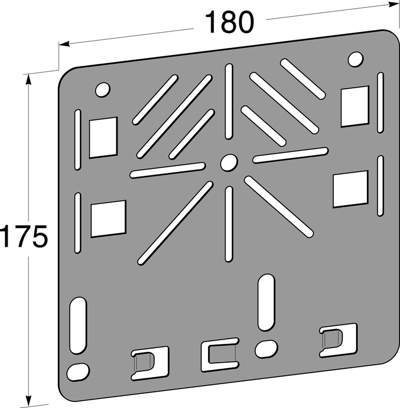 mp bolagen Fästplåt hålad mp-112s 180x175 mm
