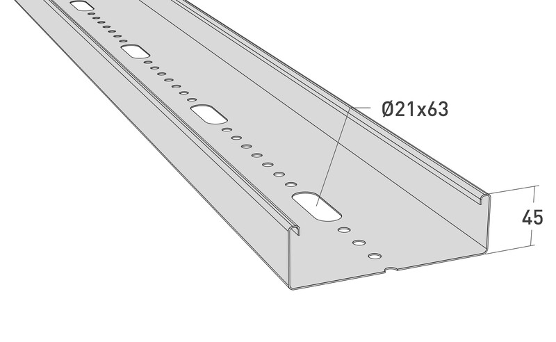 mp bolagen Armaturskena c4 mp-311z46 75mm 6m 