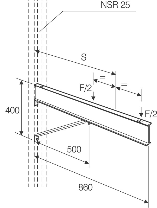 ensto Wall bracket 3 kn nsp 08 (xyhv 1803)
