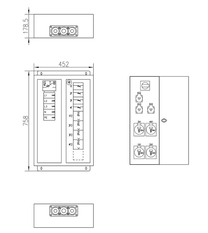 utu Uttagscentral pinseri pinseri 125.0313 125a ip44 rst