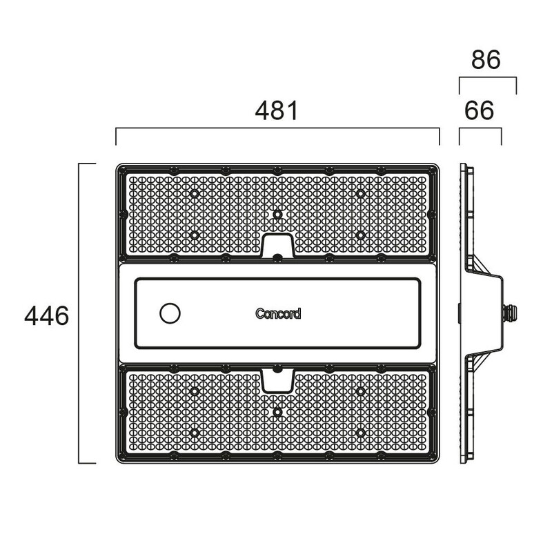 concord High bay luminaire rocks ip65 50w 9500lm 75d