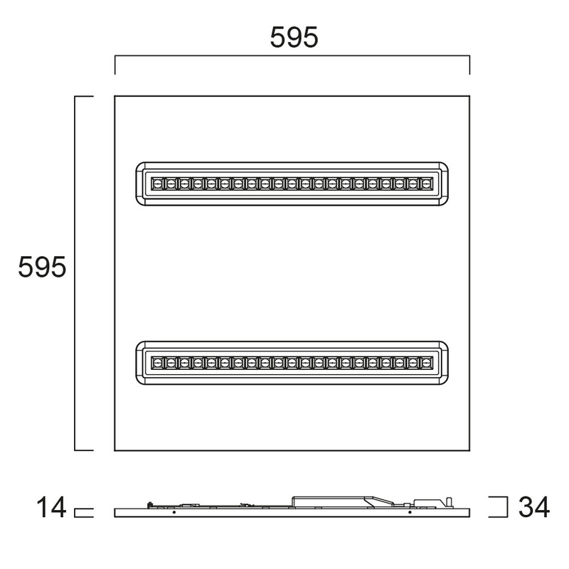 sylvania Moduulivalaisin opticlip 600 33w 4250lm 940 da ugr19 wh