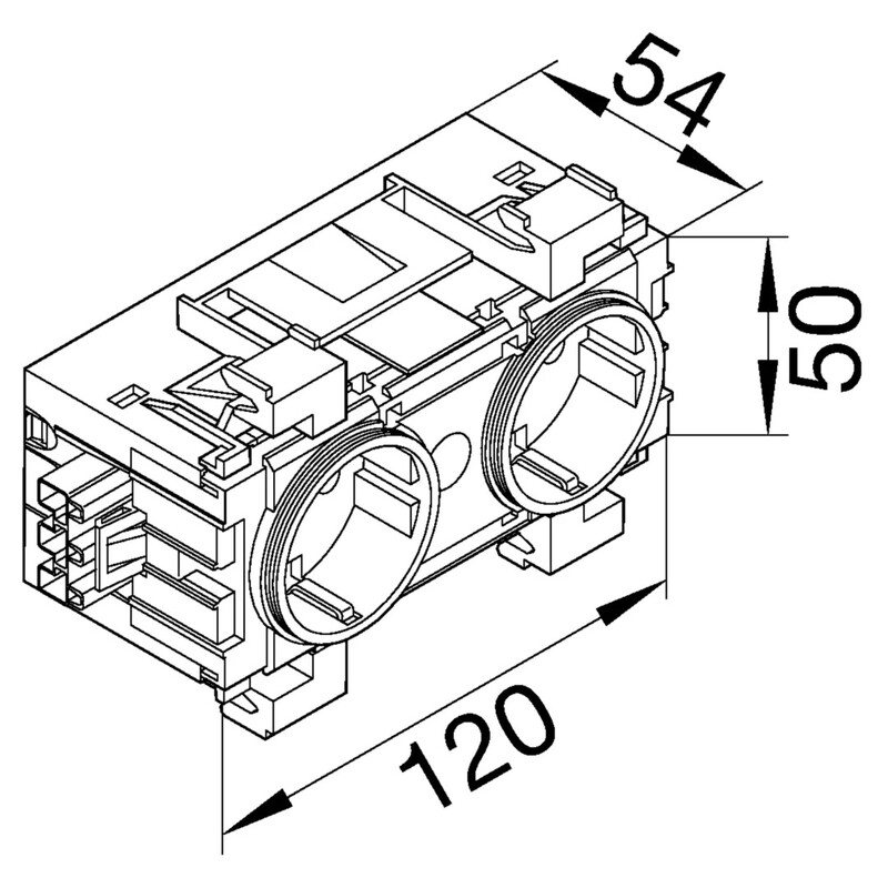 hager Kanaluttag gs1101 1f sch+bryt  hf svart