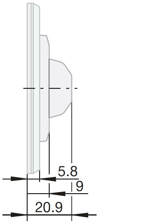 hager Centre plate toggle black