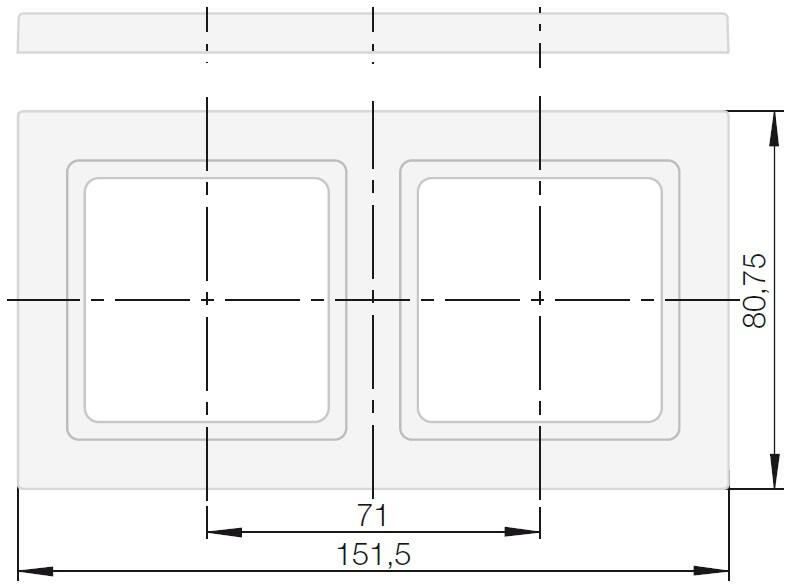 hager Ram 2-fack vert märkf q.3 vit