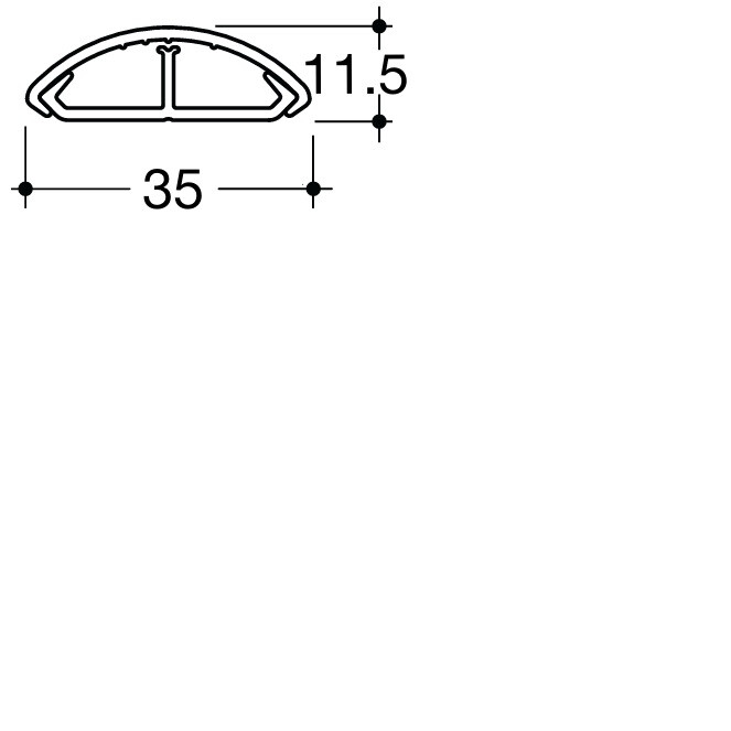 hager Golvkanal ak35100 pvc 10x35x2000 grå