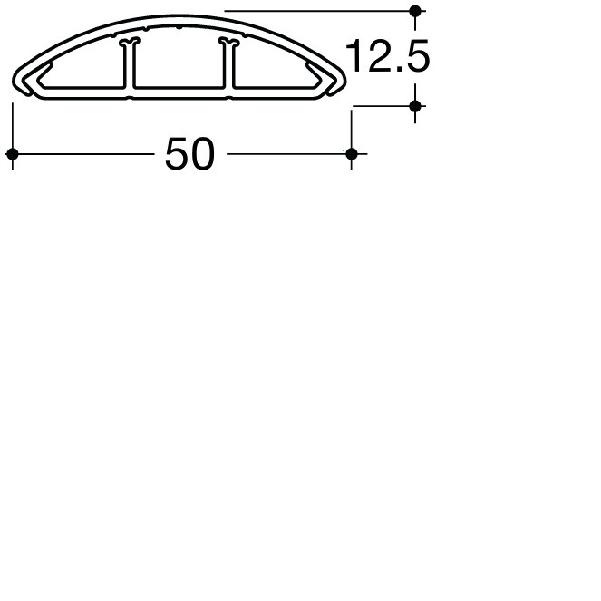 hager Golvkanal ak50120 pvc 12x50x2000 grå