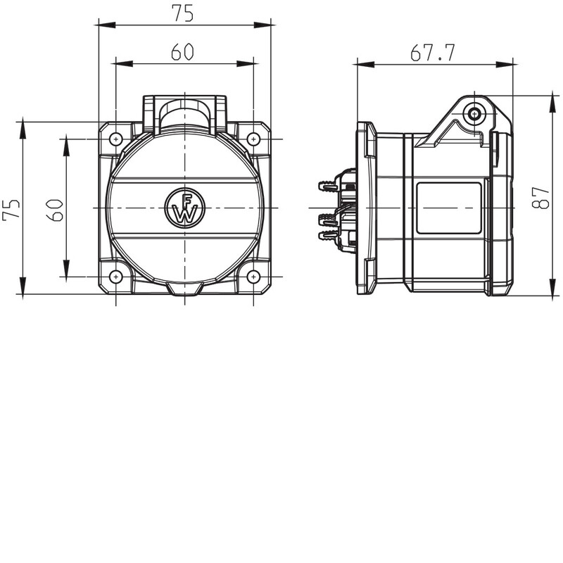 hager Uttag cee rakt 16 a ip44