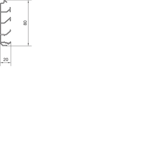 hager Jalkalistakanava tehalit.sl sl20080 pvc 20x80x2000 led-as.