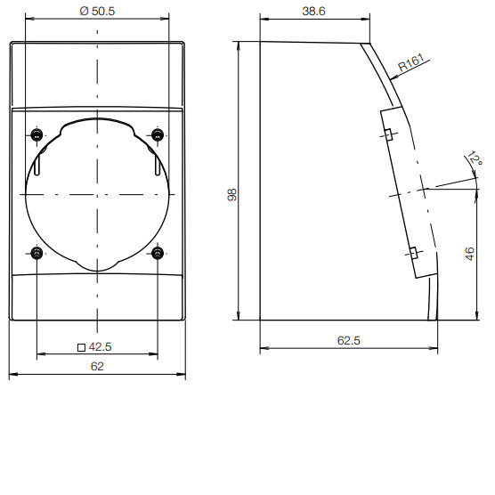 hager Surf mount box integro flow 1f. integro-dev. white