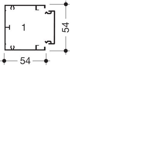 hager Johtokanava tehalit gbd gbd500500 pvc 54x54x2000 lva