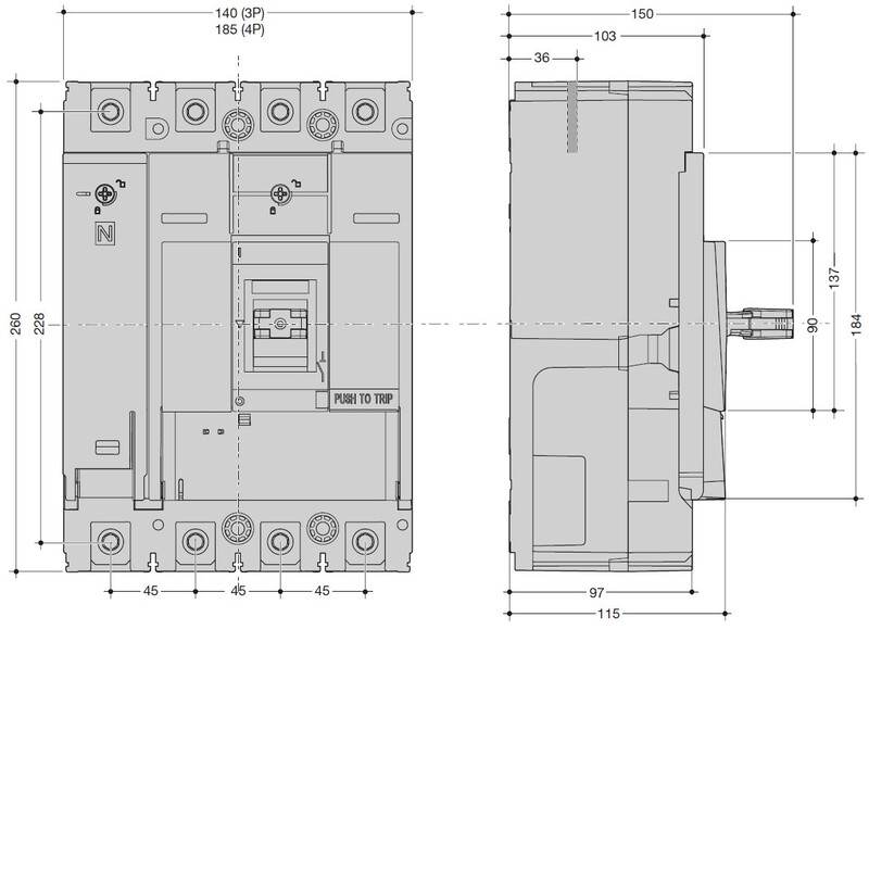 hager Kompaktikatkaisija hager p630 lsi 3n 400a 70ka